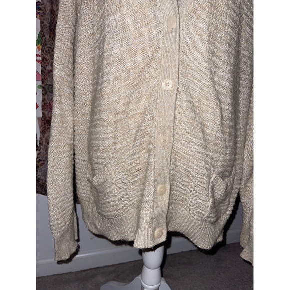 Women’s Cream & Tan Knitted Warm Button Sweater 🤎 - Picture 10 of 13